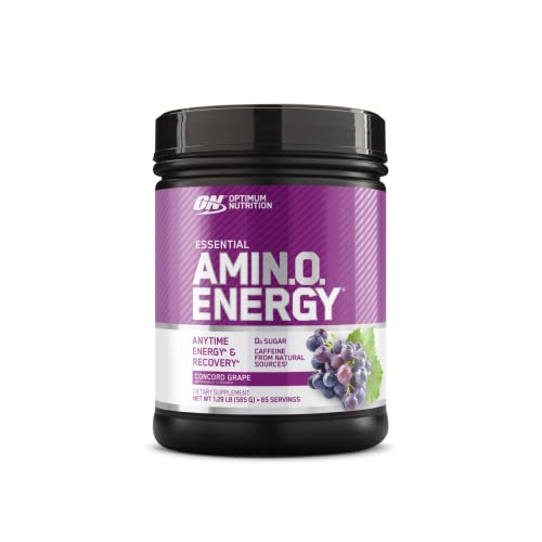 319ZkqhC2DL.jpg Optimum Nutrition Amino Energy - Pre Workout with Green Tea, BCAA, Amino Acids, Keto Friendly, Green Coffee Extract, Energy Powder - Concord Grape, 65 Servings (Packaging May Vary) - Image 1