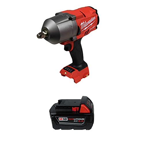 31ILBf0D7qL.jpg Milwaukee 2767-20 1/2" High Torque Impact Wrench w/ 48-11-1850 5.0Ah Battery - Image 1
