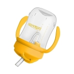 Dr. Brown's Milestones, Baby's First Straw Cup Sippy Cup with Straw, 6m+, 9oz/270ml, 2 Pack, Dark Blue & Vintage Yellow, BPA Free - Image 6