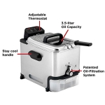 T-fal 3.5L Deep Fryer with Oil Filtration System: 1700W Stainless Steel Fryer, Dishwasher Safe Parts, Digital Timer, Adjustable Temperature Control for Perfect Golden Crispy Results - Image 8
