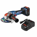 BOSCH GWX18V-13CB14 PROFACTOR™ 18V X-LOCK Connected-Ready 5 – 6 In. Angle Grinder Kit with (1) CORE18V® 8 Ah High Power Battery,Black/grey/blue