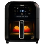 T-fal Infrared Air Fryer: 6 qt Digital Touch Screen, 7-in-1 Cooking Functions, 45-Seconds to reach 750°F on carbon fiber heater surface, No-Shake Technology, Crispy Finish, 1550W, Black