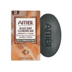 Ambi African Black Soap Face & Body Bar | Cleans and Nourishes Skin | Rinses Clear, 5.3oz Ounce