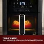 T-fal Infrared Air Fryer: 6 qt Digital Touch Screen, 7-in-1 Cooking Functions, 45-Seconds to reach 750°F on carbon fiber heater surface, No-Shake Technology, Crispy Finish, 1550W, Black - Image 6