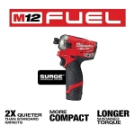 Milwaukee M12™ FUEL™ SURGE™ 1/4 in. Hex Hydraulic Driver 2 Battery Kit - Image 2