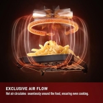 T-fal Infrared Air Fryer: 6 qt Digital Touch Screen, 7-in-1 Cooking Functions, 45-Seconds to reach 750°F on carbon fiber heater surface, No-Shake Technology, Crispy Finish, 1550W, Black - Image 8