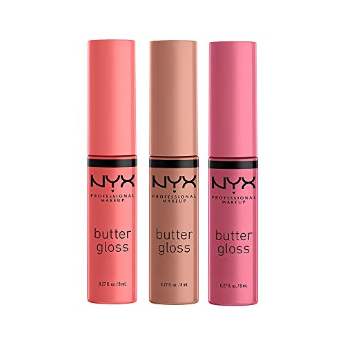 41noDg2ptgL.jpg NYX PROFESSIONAL MAKEUP Butter Gloss, Non-Sticky Lip Gloss - Pack Of 3 (Angel Food Cake, Creme Brulee, Madeleine) - Image 1
