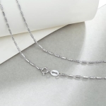 Aoliantty Chain Necklace,925 Sterling Silver,Platinum Plated,Italian Style,14 inches(36 cm) - Image 3