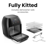 CHEFMAN Multifunctional Digital Air Fryer+ Rotisserie, Dehydrator, Convection Oven, 17 Touch Screen Presets Fry, Roast, Dehydrate, Bake, XL 10L Family Size, Auto Shutoff, Large Easy-View Window, Black - Image 3