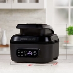 George Foreman Beyond Grill™ 7-in-1 Electric Indoor Grill with Air Fry Technology, MCAFD800D, Black, Large - Image 4