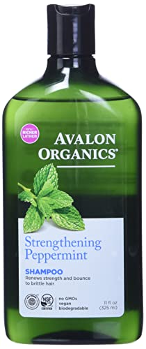 41zD6g48iUL.jpg Avalon Organics Shampoo, Strengthening Peppermint, 11 Oz - Image 1