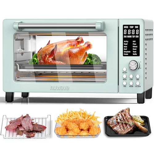 Version 1.0.0 Nuwave Bravo Pro Smart 21QT Toaster Oven Air Fryer Combo, Convection Oven Countertop, 10 functions all in 1, with even & quick crisp technology, 50-450°F, 1800W, Mint Green - Image 1