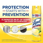 Lysol Disinfectant Spray, Sanitizing and Antibacterial Spray, For Disinfecting and Deodorizing, Lemon Breeze, 19 Fl Oz (Pack of 2), Packaging May Vary - Image 3