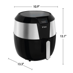 T-fal Easy Fry XXL Air Fryer & Grill Combo with One-Touch Screen, 8 Preset Programs, 5.9 quarts, Black & Stainless Steel - Image 2