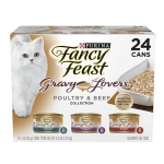 Purina Fancy Feast Gravy Lovers Poultry and Beef Gourmet Wet Cat Food Variety Pack - (Pack of 24) 3 oz. Cans
