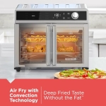 BLACK+DECKER Crisp 'N Bake Air Fryer Toaster Oven Combo, 12 in 1 Countertop Convection Oven Cooks Food Fast, Fits a Whole Pizza or 6 Toast Slices, French Doors with Stainless Steel Finish - Image 7