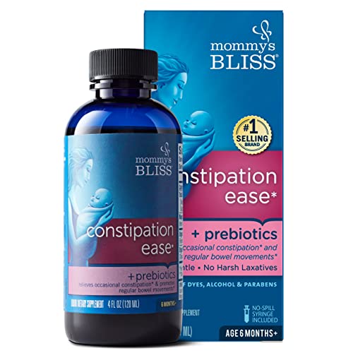 Version 1.0.0 Mommy's Bliss Constipation Ease + Prebiotics, Relieves Occasional Constipation, Gentle & Safe, No Harsh Laxatives, 4 Fl Oz Bottle (Pack of 1) - Image 1