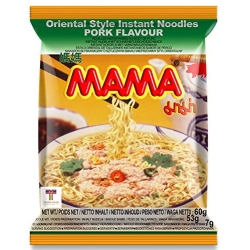 MAMA Instant Noodles Artificial Pork Flavor,30 Pkgs.x 2.12 Oz.(60g)