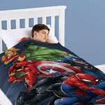 Jay Franco Marvel Avengers Super Hero Squad Weighted Blanket Measures 40x60 inches 5lbs, Kids Bedding Features Captain America, Iron Man, Black Panther, Spiderman, Hulk & Captain Marvel - Image 2