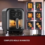 T-fal Infrared Air Fryer: 6 qt Digital Touch Screen, 7-in-1 Cooking Functions, 45-Seconds to reach 750°F on carbon fiber heater surface, No-Shake Technology, Crispy Finish, 1550W, Black - Image 2