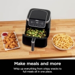 Ninja Air Fryer Pro 4-in-1 with 5 QT Capacity, Air Fry, Roast, Reheat, Dehydrate, Air Crisp Technology with 400F for hot, 120 Volts, Nonstick Basket & Crisper Plate, Grey, AF141 - Image 7