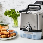 T-fal 3.5L Deep Fryer with Oil Filtration System: 1700W Stainless Steel Fryer, Dishwasher Safe Parts, Digital Timer, Adjustable Temperature Control for Perfect Golden Crispy Results - Image 3