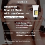 COSRX Snail Mucin 92% Moisturizer, Daily Repair Face Gel Cream Tube Type for Dry, Sensitive Skin, Not Tested on Animals, No Parabens, No Sulfates, No Phthalates, Korean Skin Care (7.05Fl Oz / 200g) - Image 6