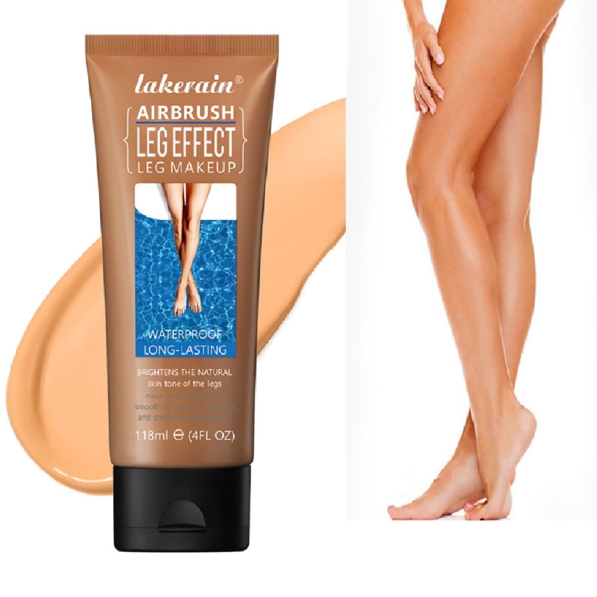 Version 1.0.0 Leg Makeup Waterproof No Transfer,Leg Makeup Lotion,Leg and Body Scar Cover up Makeup,Long Last Body Foundation (3# Bronze, 4 FL OZ) - Image 1