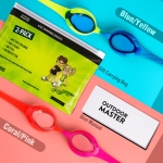 OutdoorMaster Kids Swim Goggles 2 Pack - Quick Adjustable Strap Swimming Goggles for Kids - E - Image 7