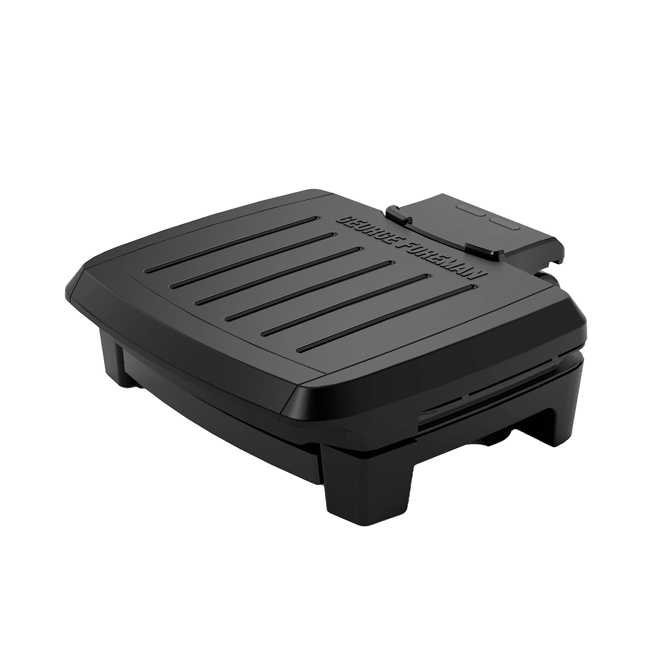 Version 1.0.0 George Foreman® Fully Submersible™ Grill, NEW Dishwasher Safe, Wash the Entire Grill, Easy-to-Clean Nonstick, Black/Grey - Image 1