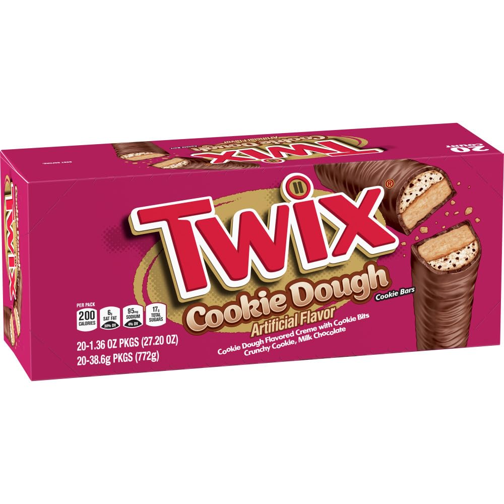 61dRphyGcAL TWIX Cookie Dough Milk Chocolate Bars, 1.36 oz (Pack of 20) - Image 1