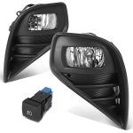 DNA MOTORING FL-ZTL-352-CH Pair of Clear Lens Fog Lights W/Bezels Switch & Wiring Harness Compatible with Toyota Highlander 2020-2022,Left & Right Side