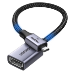 UGREEN Micro HDMI to HDMI Adapter, 10K 8K@60Hz/4K@240Hz Micro HDMI Male Female Bidirectional Cable 2.1 HDR 3D Dolby VRR 48Gbps, Compatible with Raspberry Pi 5/Pi 4/Camera/Portable Monitor, 0.8FT