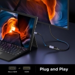 UGREEN Micro HDMI to HDMI Adapter, 10K 8K@60Hz/4K@240Hz Micro HDMI Male Female Bidirectional Cable 2.1 HDR 3D Dolby VRR 48Gbps, Compatible with Raspberry Pi 5/Pi 4/Camera/Portable Monitor, 0.8FT - Image 4