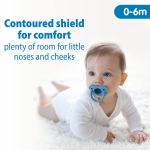 Dr. Brown's HappyPaci 100% Silicone Baby Pacifier, Contoured One-Piece Design, White, Blue, Light Blue, 0-6m, BPA-Free, 3 Pack - Image 17