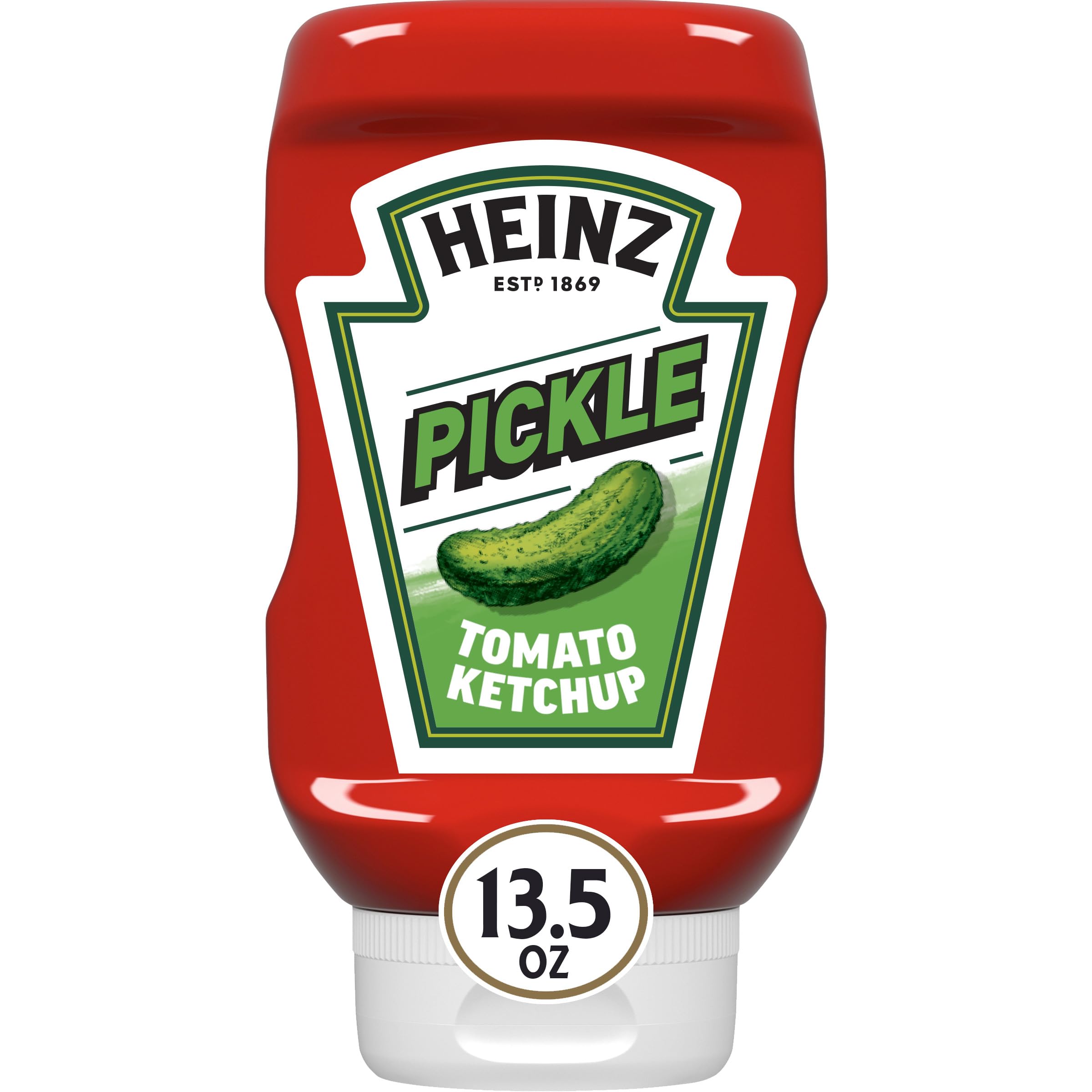 71bD340ImcL Heinz Tomato Ketchup with Pickle Seasoning, 13.5 oz Bottle - Image 1