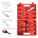 ‎DNA MOTORING TOOLS-00245 8-Pcs Brake Service Kit - Brake Spring Installer Remover Plier Tools Set with Carrying Case,Red - Image 4