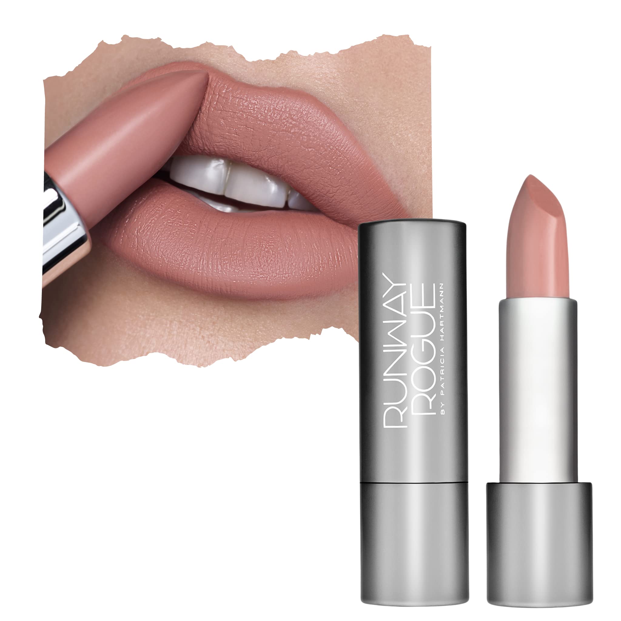 Version 1.0.0 Runway Rogue 90s Vibe Lipstick, Moisturizing Matte Nude Lipstick, ‘Guest List’ - Image 1
