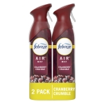 Febreze Air Mist Air Freshener Spray, Odor-Fighting Room Spray, Air Fresheners for Home and Bathroom and Kitchen, Aerosol Can, Cranberry Crumble Scent, 8.8oz, 2 Count