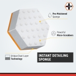 AutoERASERS™ Instant Detailing Car Bikes Wash Sponge, Non-Scratch Car Cleaning Sponge, Dual-Sided Auto Cleaning Sponges Pre-Moistened and Portable for On-The-Go Use, Pack of 12 - Image 6