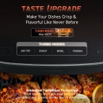 COSORI Air Fryer 9-in-1, Compact & Large 6-Qt, Fast Turbo Modes, 90°–450°F Even Results With Precise Temperature Control, Up to 95% Less Oil*, Roast, Bake, Dry, Reheat, Frozen, Broil, Proof, Grey - Image 8