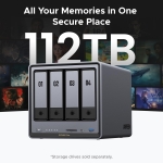 UGREEN NASync DXP4800 Plus 4-Bay Desktop NAS, Intel Pentium Gold 8505 5-Core CPU, 8GB DDR5 RAM, 128G SSD, 1 * 10GbE, 1 * 2.5GbE, 2 * M.2 NVMe Slots, 4K HDMI, Network Attached Storage (Diskless) - Image 8