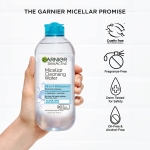 Garnier Micellar Water For Waterproof Makeup, Hydrating Facial Cleanser & Makeup Remover, Suitable for Sensitive Skin, Vegan, Cruelty Free, 13.5 Fl Oz (400mL), 1 Count - Image 4