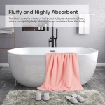 HOMEXCEL Bath Towel Set Pack of 4, (27 x 54 Inches) Microfiber Ultra Soft Highly Absorbent Bath Towel, Lightweight and Quick Drying Towels for Body, Sport, Yoga, SPA, Fitness, Pink - Image 5