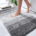 OLANLY Bathroom Rugs Mat 30x20, Extra Soft Absorbent Microfiber Bath Rugs, Rubber Backing, Quick Dry, Machine Washable Bath Mats for Bathroom Floor, Tub, Shower and Home Decor Accessories, Grey