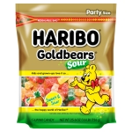 HARIBO Gummi Candy, Sweet & Sour Goldbears, Gummy Bears with A Twist, 25.6 Ounce Resealable Party Size Bag, Delicious Soft and Chewy Snacks, Assorted Fruity Flavors