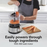 Hamilton Beach Food Processor & Vegetable Chopper for Slicing, Shredding, Mincing, and Puree, 10 Cups + Easy Clean Bowl Scraper, Black and Stainless Steel (70730) - Image 6