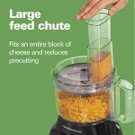 Hamilton Beach Food Processor & Vegetable Chopper for Slicing, Shredding, Mincing, and Puree, 8 Cup, Black - Image 7