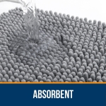 OLANLY Bathroom Rugs 30x20, Extra Soft Absorbent Chenille Bath Rugs, Rubber Backing Quick Dry, Machine Washable Bath Mats for Bathroom Floor, Tub and Shower, Home Decor Accessories, Grey - Image 5