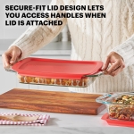 Pyrex 4-Piece Extra Large Glass Baking Dish Set With Lids and Handles, Oven and Freezer Safe - Image 4